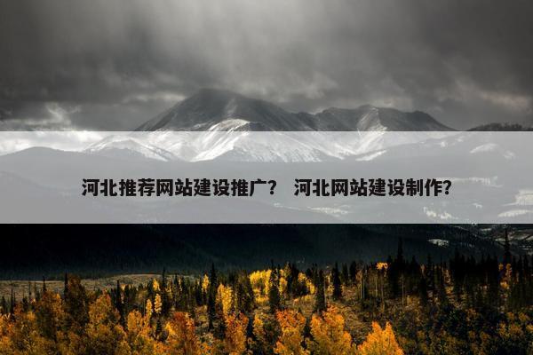 河北推荐网站建设推广？ 河北网站建设制作？