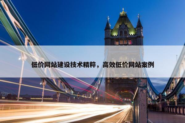 低价网站建设技术精粹，高效低价网站案例