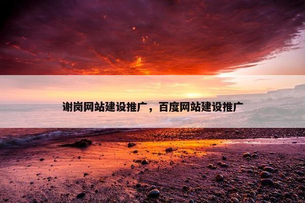 谢岗网站建设推广，百度网站建设推广