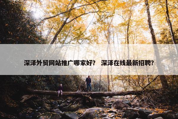 深泽外贸网站推广哪家好？ 深泽在线最新招聘？