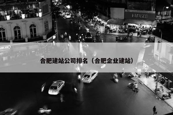 合肥建站公司排名（合肥企业建站）