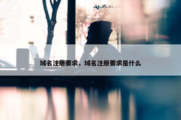域名注册要求，域名注册要求是什么