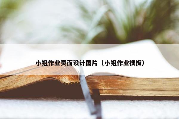 小组作业页面设计图片（小组作业模板）
