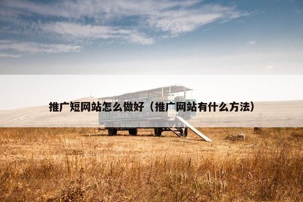 推广短网站怎么做好（推广网站有什么方法）