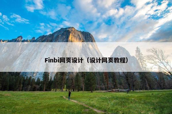 Finbi网页设计（设计网页教程）