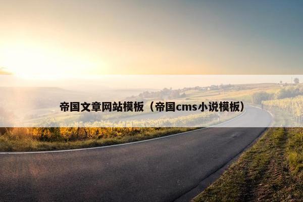 帝国文章网站模板（帝国cms小说模板）