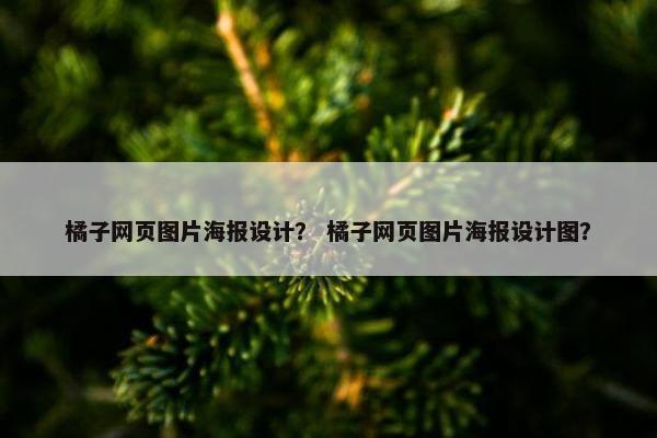 橘子网页图片海报设计？ 橘子网页图片海报设计图？
