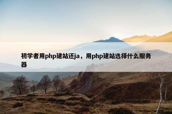 初学者用php建站还ja，用php建站选择什么服务器