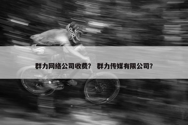 群力网络公司收费？ 群力传媒有限公司？