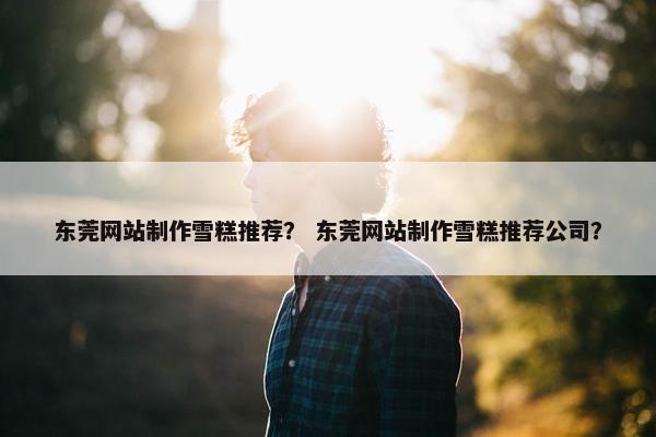 东莞网站制作雪糕推荐？ 东莞网站制作雪糕推荐公司？