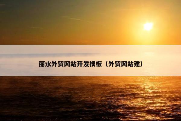 丽水外贸网站开发模板（外贸网站建）