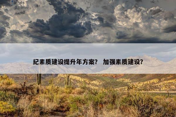 纪素质建设提升年方案？ 加强素质建设？