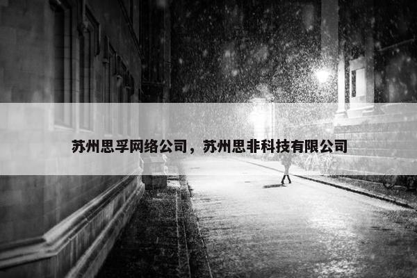 苏州思孚网络公司，苏州思非科技有限公司