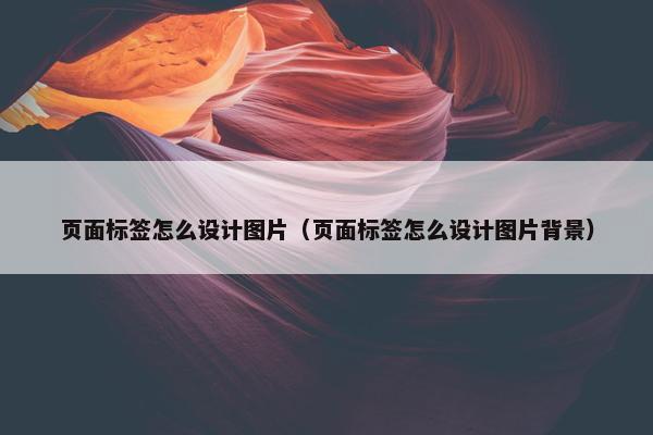 页面标签怎么设计图片（页面标签怎么设计图片背景）