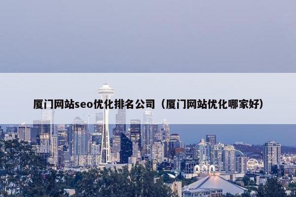 厦门网站seo优化排名公司（厦门网站优化哪家好）