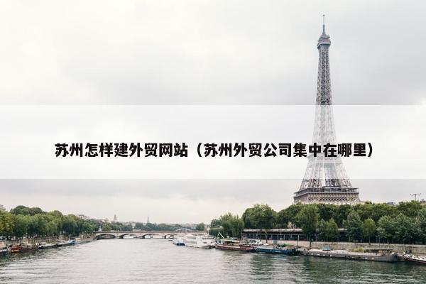 苏州怎样建外贸网站（苏州外贸公司集中在哪里）