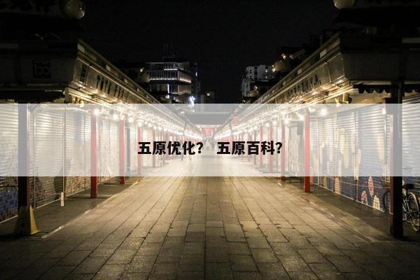 五原优化？ 五原百科？