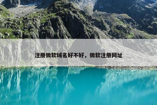 注册微软域名好不好，微软注册网址