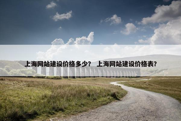 上海网站建设价格多少？ 上海网站建设价格表？