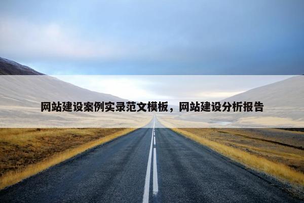 网站建设案例实录范文模板，网站建设分析报告