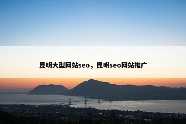 昆明大型网站seo，昆明seo网站推广