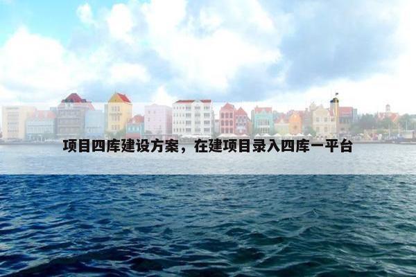项目四库建设方案，在建项目录入四库一平台