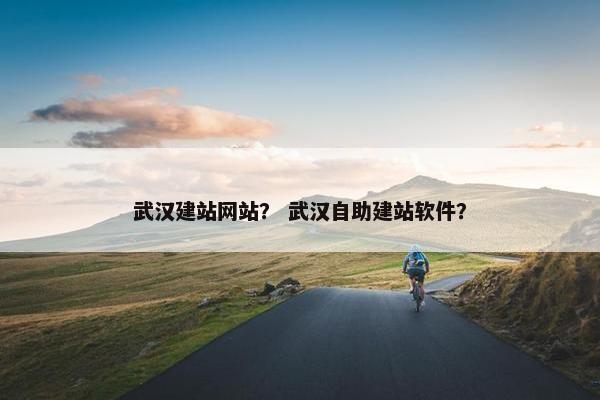 武汉建站网站？ 武汉自助建站软件？