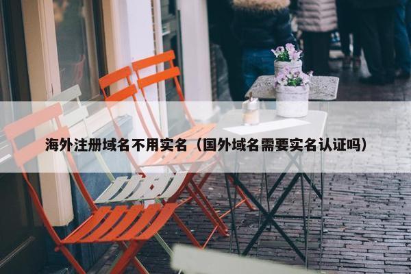 海外注册域名不用实名（国外域名需要实名认证吗）