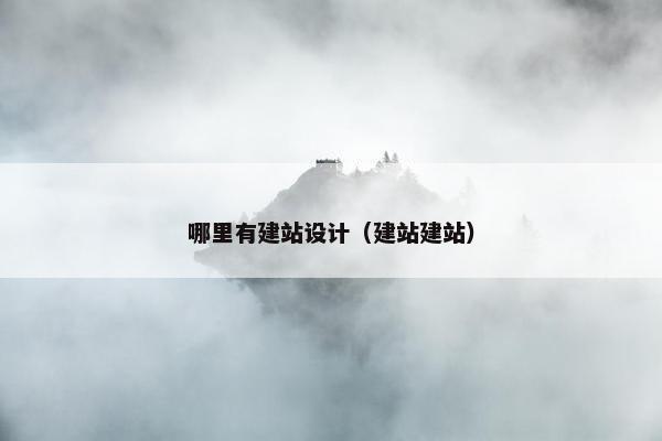 哪里有建站设计（建站建站）