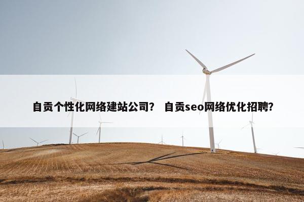 自贡个性化网络建站公司？ 自贡seo网络优化招聘？
