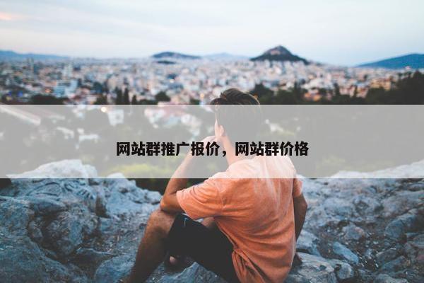 网站群推广报价，网站群价格