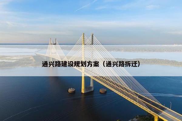 通兴路建设规划方案（通兴路拆迁）