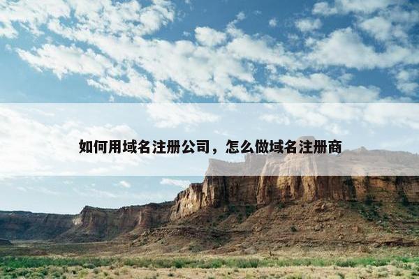 如何用域名注册公司，怎么做域名注册商