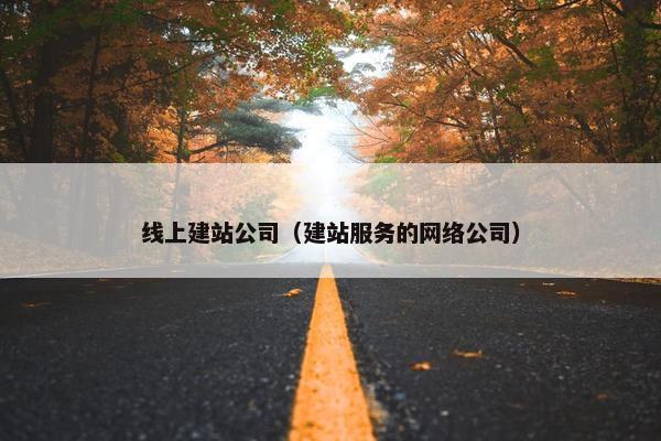 线上建站公司（建站服务的网络公司）