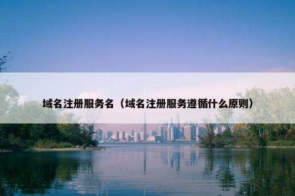域名注册服务名（域名注册服务遵循什么原则）