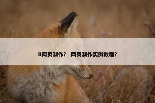 li网页制作？ 网页制作实例教程？