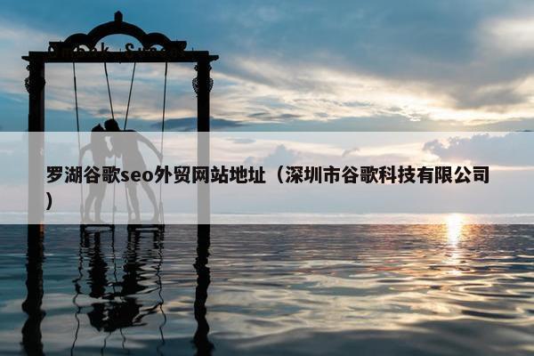 罗湖谷歌seo外贸网站地址（深圳市谷歌科技有限公司）