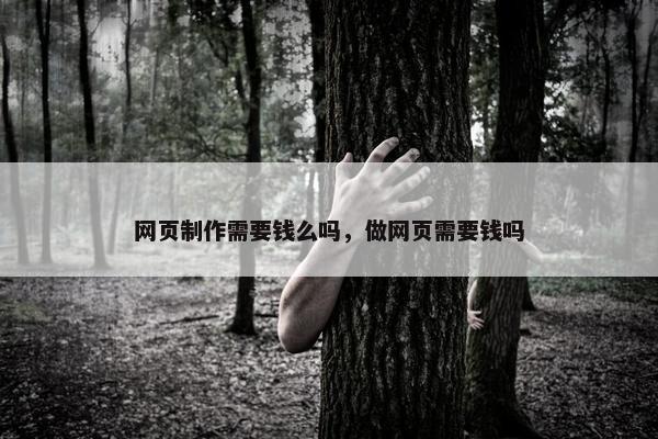 网页制作需要钱么吗，做网页需要钱吗