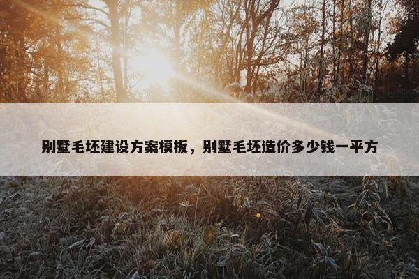 别墅毛坯建设方案模板，别墅毛坯造价多少钱一平方
