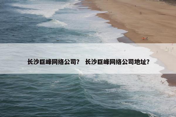 长沙巨峰网络公司？ 长沙巨峰网络公司地址？