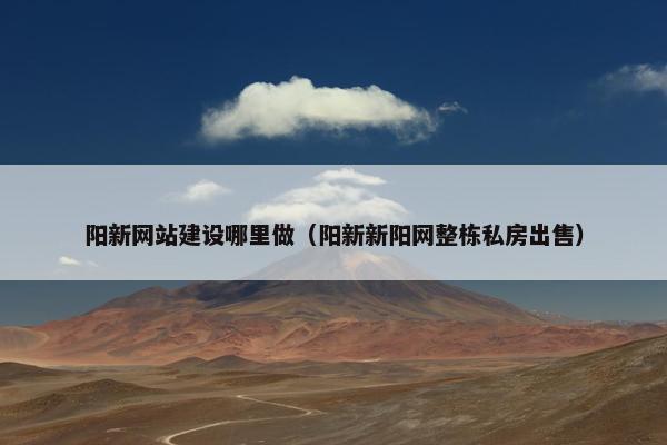 阳新网站建设哪里做（阳新新阳网整栋私房出售）