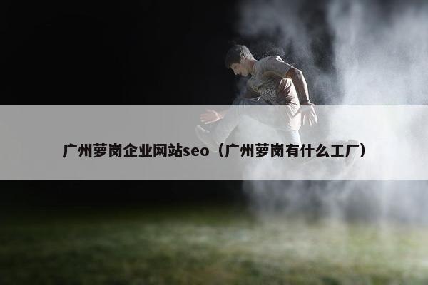 广州萝岗企业网站seo(广州萝岗有什么工厂) 广州萝岗企业网站seo(广州萝岗有什么工厂)