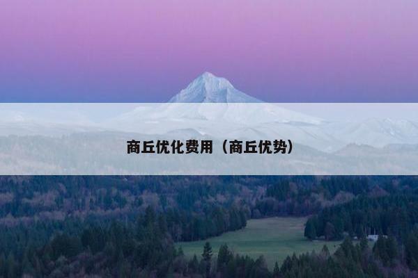 商丘优化费用（商丘优势）