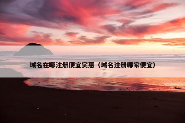 域名在哪注册便宜实惠（域名注册哪家便宜）