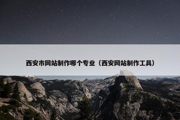 西安市网站制作哪个专业（西安网站制作工具）