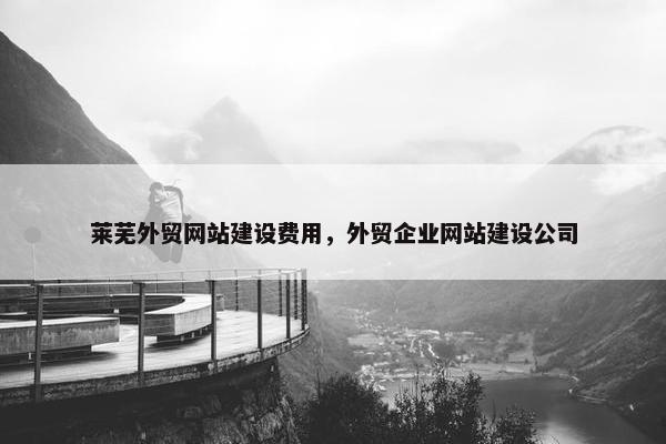 莱芜外贸网站建设费用，外贸企业网站建设公司