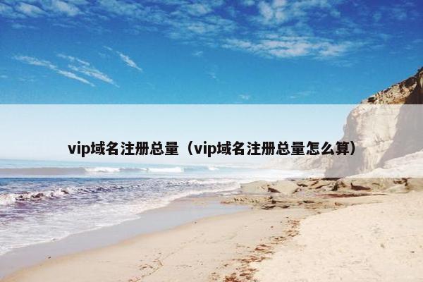 vip域名注册总量（vip域名注册总量怎么算）