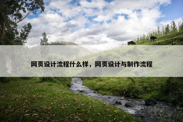 网页设计流程什么样，网页设计与制作流程