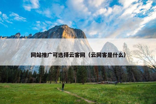 网站推广可选择云客网（云网客是什么）