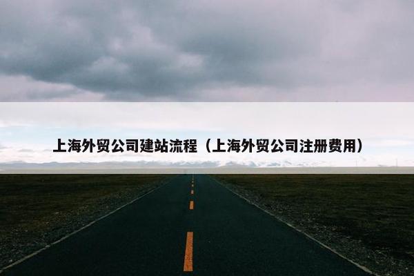 上海外贸公司建站流程（上海外贸公司注册费用）